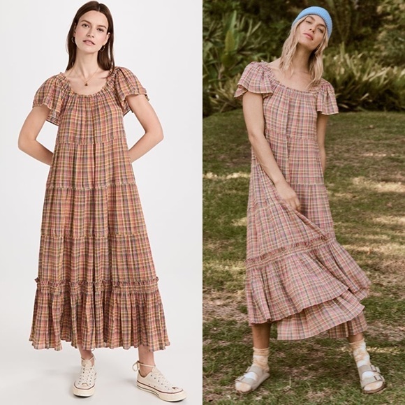 The Great The Nightingale Dress Bright Summer Plaid Size 3 Large - Picture 1 of 5
